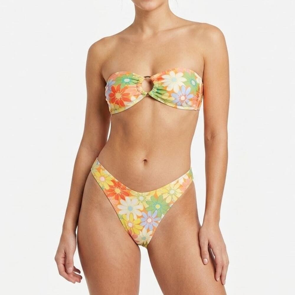 Wild Fable Floral Bikini Set - Vibrant & Strapless Option M/L